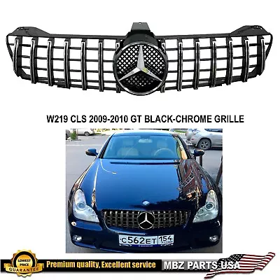 CLS 09-11 GT GTR Black Chrome Grille CLS63 Style AMG Bumper Parts CLS550 CLS63 • $185