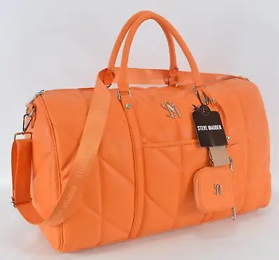 NEW Steve Madden BSPEEDY Quilted Overnight Weekender Travel Duffle Bag MANGO • $85.68