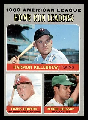 1970 Topps Baseball #66 A.L. HR Leaders Killebrew Jackson NM *d3 • $20