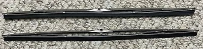 Used Vintage 16  Anco Black Button Mopar Pin Type Wiper Blade Pair • $15