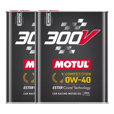 Motul 300V Competition 0W40 100% Synthetic Engine Racing Oil 110857 2L 2 Pack • $68.28