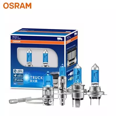 OSRAM Truck X 24V H1 H3 H4 H7 4000K White High-Power 100W Truck Headlight Globes • $15.26