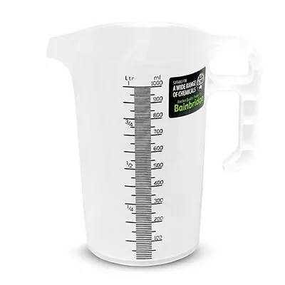 $13.50 • Buy RON Orchid 1000ml 1l HEAVY DUTY PLASTIC THICK CHEMICAL RESISTANT MEASURING JUG