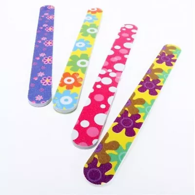 4PCS Colour Emery Boards Nail Files Double Sided Buffer Shaper Manicure Pedicure • $4.74