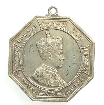 1937 Great Britain ABANDONED CORONATION OF EDWARD VIII Silvered-bronze 32mm • $45