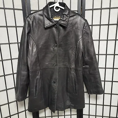 Men's FIELD TESTED GUIDE GEAR Black Leather Coat - Size XL A36 • $45.99