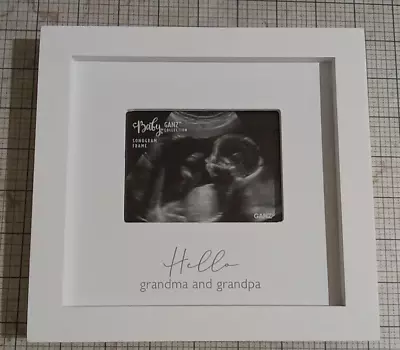 Small Photo Sonogram Ultrasound Frame For Grandma And Grandpa 7.5 X7  White • $14.99