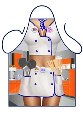 Women's Sexy Novelty Apron Lady Chef Cooks Like A Dream Looks Like An Angel • £9.95