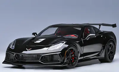 2019 Chevrolet Corvette ZR1 In Gloss Black In 1:18 Scale By AUTOart • $185.97