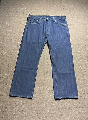 Levis 501 XX Mens Jeans Straight Leg Denim Dark Wash Pants Red Tab Fits 36x28 • $33.95