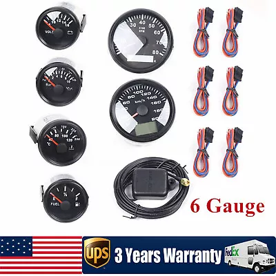 9-32V Universal 6-Gauge Set GPS Speedometer For Car Truck Marine Boat Waterproof • $126.80