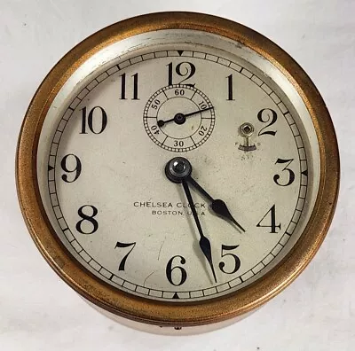 Vintage Chelsea Clock Company Boston 4   Brass Clock - Water Meter • $199.99