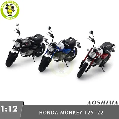 1/12 AOSHIMA Honda Monkey 125 2022 Diecast Model Motorcycle Car Toy Gifts • £22.68