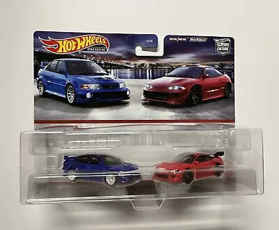 Hot Wheels 2023 Premium 2-Pack '95 Mitsubishi Eclipse & MitsubishiLancer Evo VI • $28