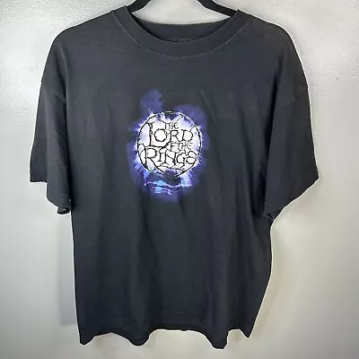 Vintage 2001 Lord Of The Rings London Movie Promo Black Shirt Size XL • $30