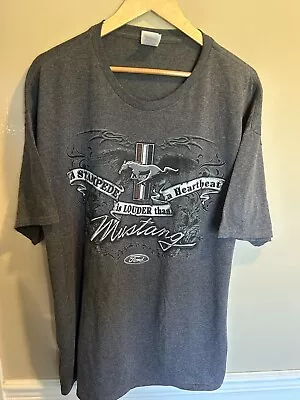 Ford Mustang Mens Graphic Tee Grey XXL Delta Shirtn • $12