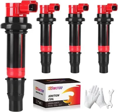 4X Ignition Coil For Yamaha 2003-2007 YZF-R6 2006-2009 YZF-R6S F6T558 Red • $46.99