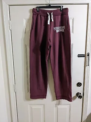 Vintage Mississippi State NCAA Men's Medium Maroon Sweatpants GREAT VINTAGE COND • $27