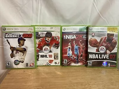 XBOX 360 Sports Bundle MLB 2k8 NHL 10 NBA 2k13 NBA 07 Live G1 • $7.99