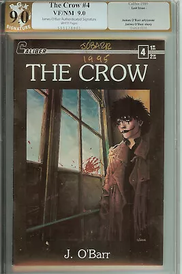 Caliber The Crow #4 First Printing Signed James O'Barr PGX 9.0 • £281.46