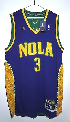 New Orleans Hornets Chris Paul Adidas NOLA Mardi Gras Edition Swingman Jersey • $499.99