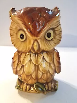 Vintage Ceramic Owl Candle Holder 6  Tall Inarco #E-4617 1970s / 1980s • $9.99