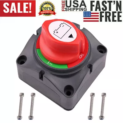 12V Battery Disconnect Rotary Switch Cut On/Off Set For Car SUV RV Marine Boat • $13.18