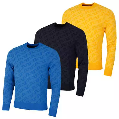 £79.99 • Buy J.Lindeberg Mens Bridge Mono Jacquard Knitted Golf Sweater 46% OFF RRP