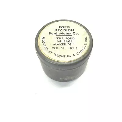 Ford The Ford Milage Marker '6' Tin Can Fomoco Cant Open Vintage Small Can Tin  • $19.98