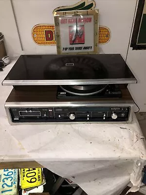 Vintage Zenith Allegro CONSOLE  Stereo Turntable 8 Track Radio System GR59OW • $94.99