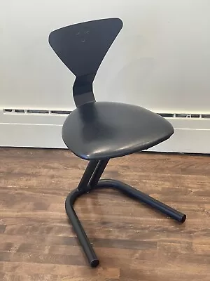 Vintage Postmodern Swivel Black Chair • $106.71