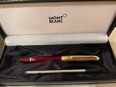 MONTBLANC 18kGP/ Silver Tuxedo Red Rollerball Pen ExtraNOS Germany 🇩🇪 • $299