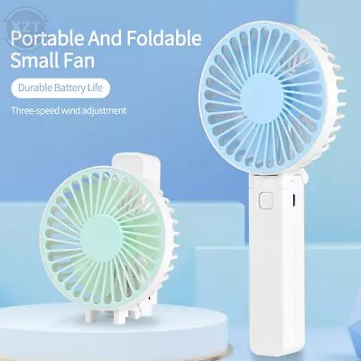Mini Hand-Held Fan 3 Speed Portable Cooler Battery Cooling Desk Fan USB Air Fan • £6.85