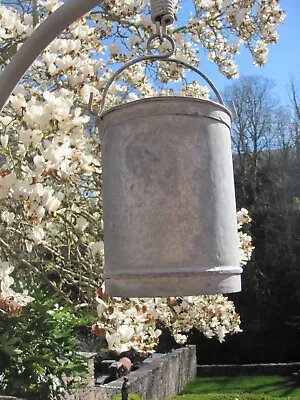 Rare Vintage Galvanised Hanging Planter Flower Holder Display Garden Wedding • £39.99