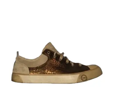 UGG Evera Gold Metallic Logo Fashion Sneakers Shoes Women's (Size: 8) 1802 • $20.29