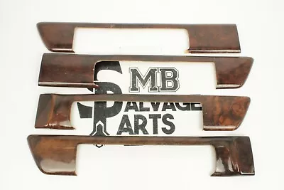 86-91 Mercedes W126 560SEL RH LH Door Panel Trim Wood Grain FULL SET 4PC OEM • $212.45