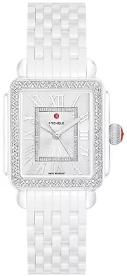 Michele Deco Madison White Ceramic Women's Watch MWW06T000213 • $2875