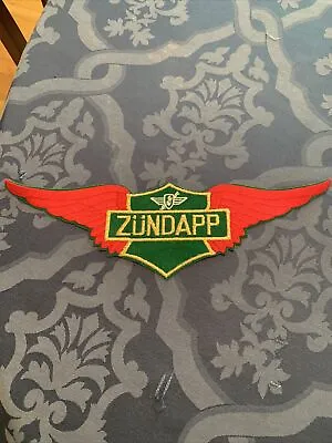 LARGE WINGS ZUNDAPP GREEN RED BLACK MOTORCYCLE PATCH VINTAGE New • $22.95