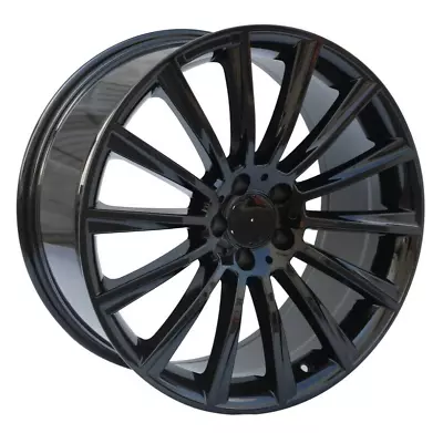 (Set Of 4) 18  BLACK STAGGERED AMG STYLE Rims Wheels FITS MERCEDES BENZ   E350 • $900