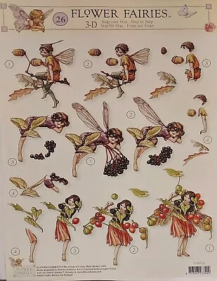 STUDIOLIGHT FLOWER FAIRIES No.26 A4  3d Step By Step Decoupage Sheet Not Die-cut • £0.99