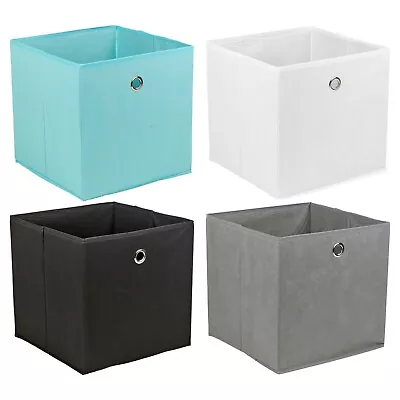 £12.49 • Buy Set Of 4 Foldable Non Woven Fabric Collapsible Storage Basket Different Colours