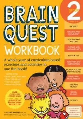 Brain Quest Workbook Grade 2 - 9780761149156 Paperback Liane Onish • $3.95