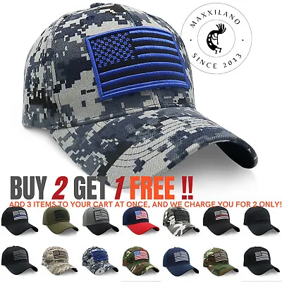 Men Baseball Cap USA American Flag Hat Adjustable Tactical Military Caps Army • $10.99