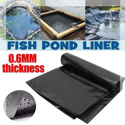 £7.24 • Buy 5FTX10FT HDPE Strong Fish Pond Liner Garden Pool Landscaping Reinforced Membrane