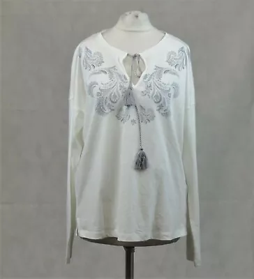 $40.23 • Buy Oysho Long Sleeve Front Paisley Print T-shirt Size S CR019 CC 07