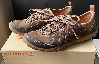 Merrell Shoes Womens Size 9.5 Mocha Brown Suede Mimosa Glee Walking Hiking • $18.99