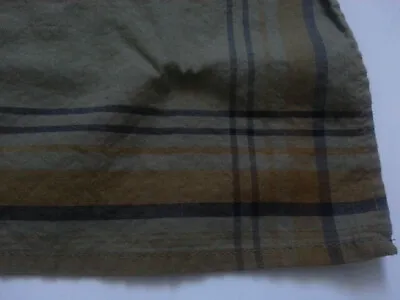 Polish Military Surplus Handkerchief Olive Green Plaid Pattern • $5