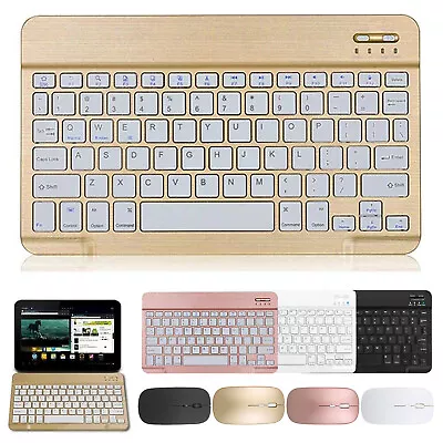 10  Wireless Backlit Keyboard With Mouse For IPad IOS Android Windows Tablet • $23.99