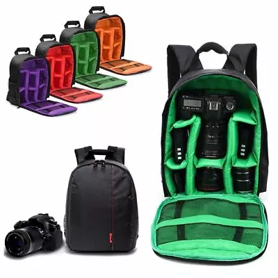 Camera Bag Backpack For Canon EOS Sony Nikon DSLR Digital Waterproof Shockproof • $14.39