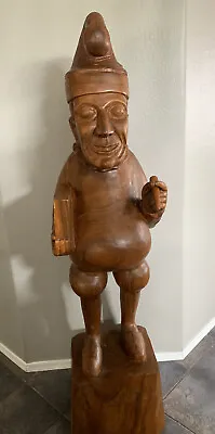 $1499 • Buy Vintage 6ft Mr Punch Carved Wooden Cigar Store Display Statue 